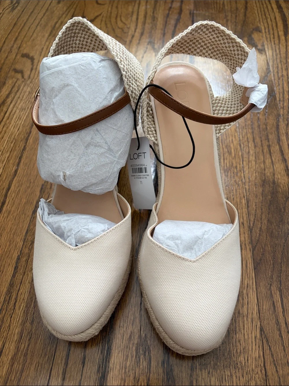 Ann Taylor LOFT Classic Espadrille Wedge in Natural